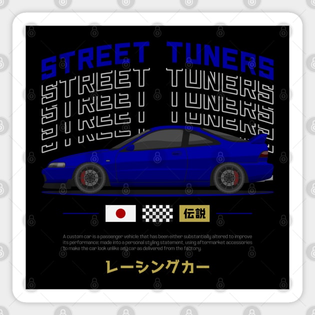 Midnight Racer Azul Integra DC 2 JDM Sticker by GoldenTuners